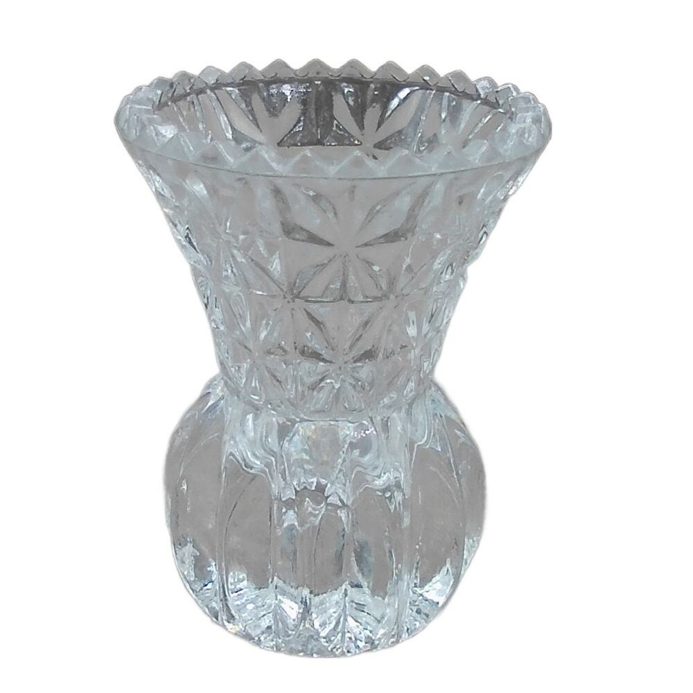 Princess House Toothpick Holder 3" Bud Vases Lead Crystal #468 Vintage